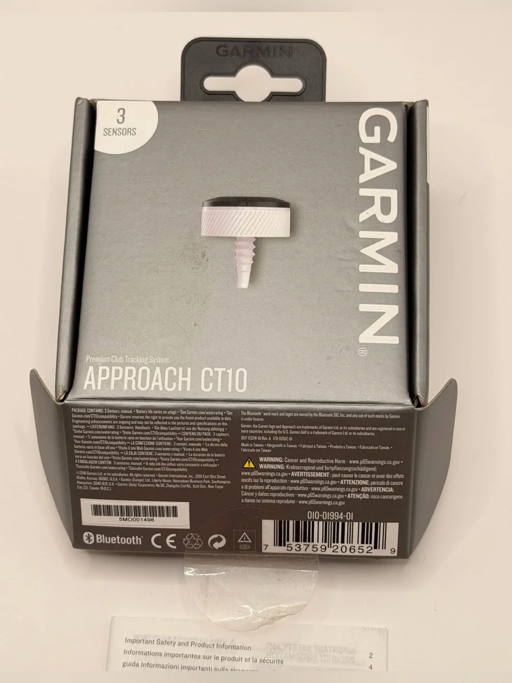 Garmin Approach CT10, 3 Sensors Set, Golf Tracking Device, Full Set